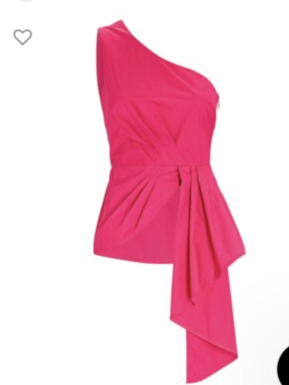 Self-Portrait One-Shoulder Ruffle Top in Bright Pink